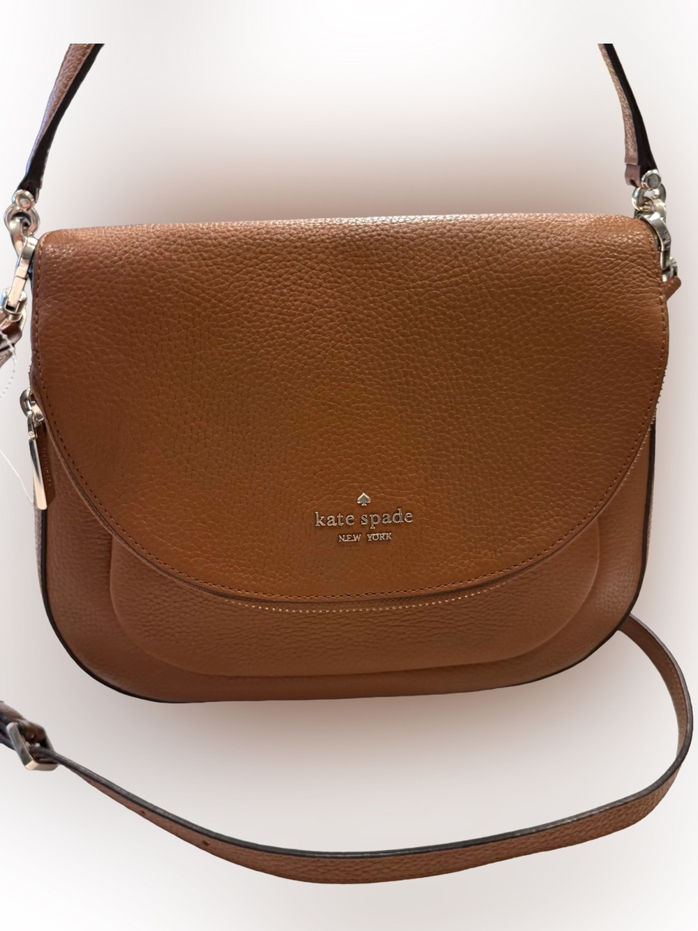 Kate Spade Leila Medium Flap Shoulder / Crossbody Bag Warm Gingerbread NWOT